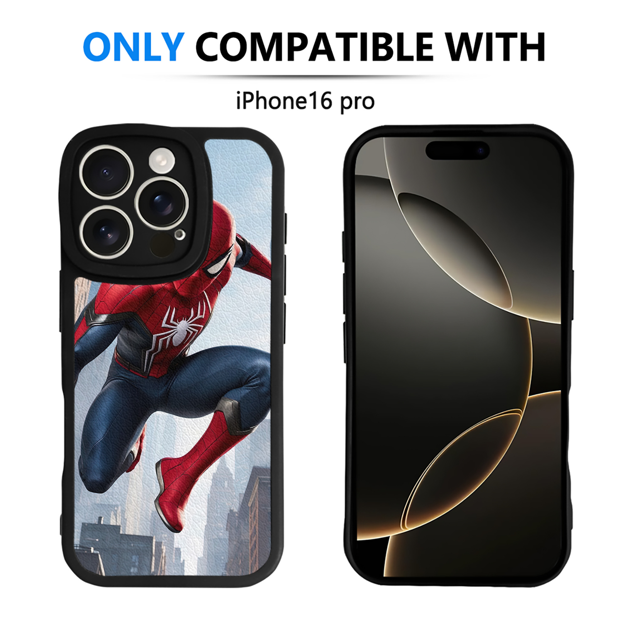 Spider Man スパイダーマン 【iPhone 16シリーズ対応】シリコンスマホケース（レザー調） 材質：シリコン